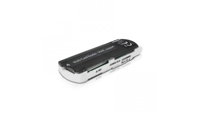 4World flash card reader, USB 2.0 ALL-in-ONE MS/M2/SD/microSD/MMC white