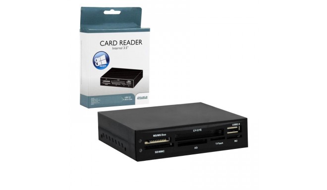 4World flash card reader 24in1 internal 3.5'', black