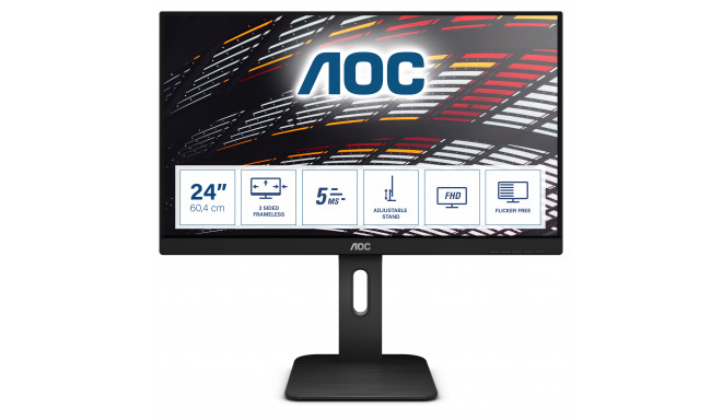 Monitor 23.8 24P1 IPS DVI DP HDMI Pivot Speakers