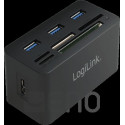 LogiLink USB 3.0-Hub 3-Port m. All-in-One Card Reader