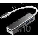 LogiLink USB-C 3.0-Hub 3-Port m. Kartenleser