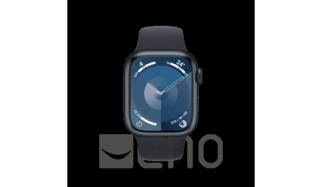 Apple Watch 9 4G 45mm Alu mitternacht Sportarm. mn S/M