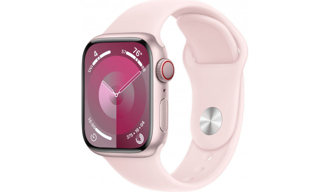 Apple Watch 9 GPS + Cellular 41 мм Sport Band S/M, pink (MRHY3ET/A)