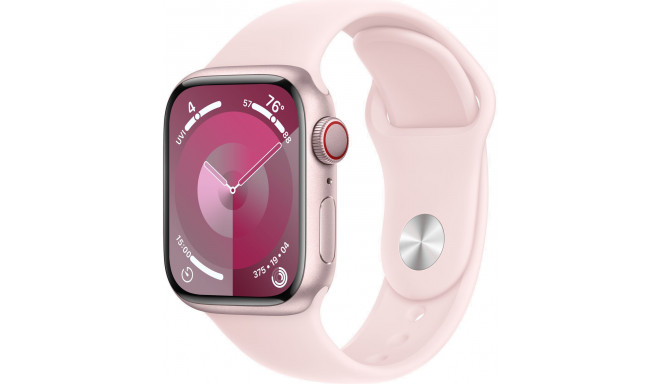 Apple Watch 9 GPS + Cellular 41mm Sport Band S/M, pink (MRHY3ET/A)
