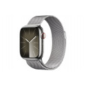 Watch Series 9 GPS + Cellular 41mm Silver Stainless Steel Case with Silver Milanese Loop
