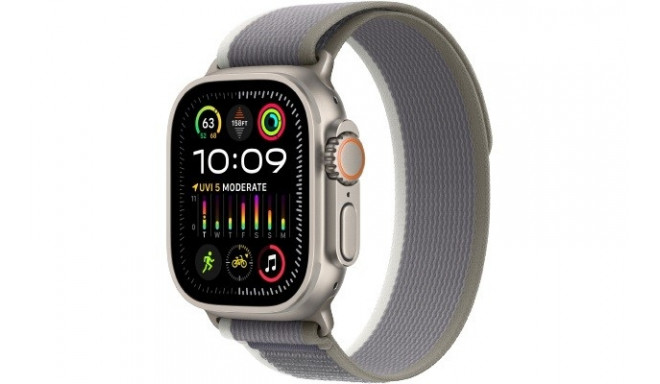 Watch Ultra 2 GPS + Cellular, 49mm Titanium Case with Green/Grey Trail Loop - S/M