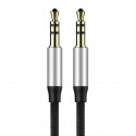 Baseus Yiven Audio Cable mini jack 3,5mm AUX, 1m (Black+Silver)