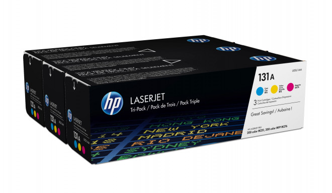 HP 131A Laser Toner Cartridge Pack, 3 Colors