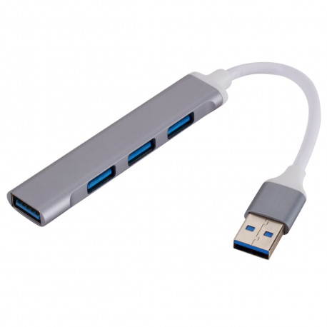 Goodbuy mini adapter (jaotur) USB 3.0 kuni 4 x USB 3.0 hõbedane