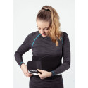 waist trimmer belt AVENTO 44SI adjustablle L/XL Black/Silver grey