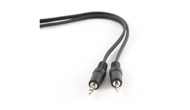 Cable;Jack 3.5mm 3pin plug,both sides;1.2m;black;PVC