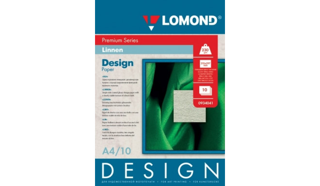 Lomond Fine Art Paper Design Premium Linen Glossy 230 g/m2 A4, 10 sheets