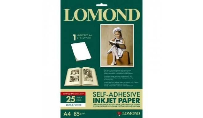 Lomond Self Adhesive Inkjet Photo Paper Glossy A4, 25 sheets