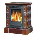 FIREPLACE HELVETIA WITH A TILED BASE