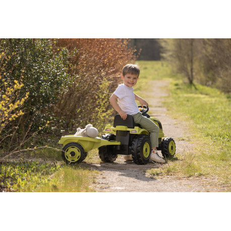 Smoby Traktor kollane Farmer XL käruga