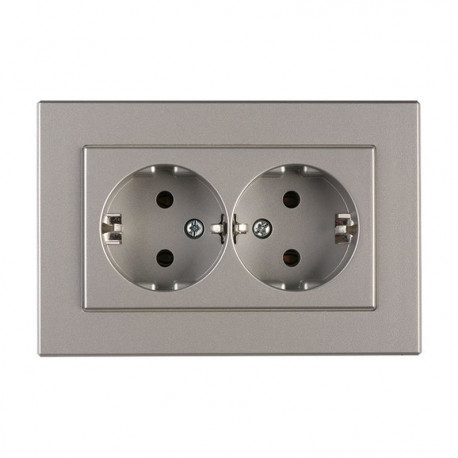 Vilma XP500 1+1 pistikupesa W/E metallik