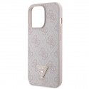 Guess case for iPhone 13 Pro 6,1" GUHCP13LP4TDSCPP pink HC PU Leather Metal Logo Strass Crossbody