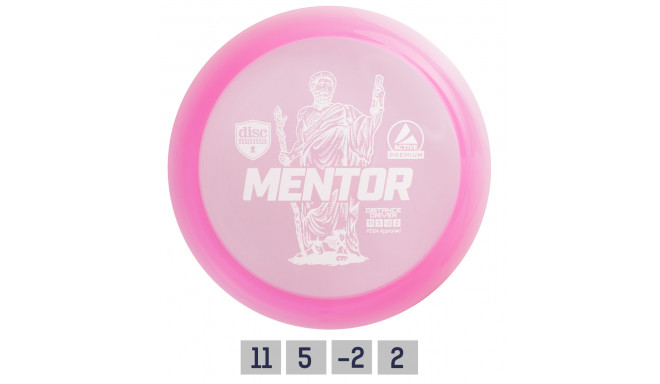 Discgolf DISCMANIA Distance Driver MENTOR Active Premium Pink 11/5/-2/2