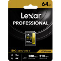 Lexar memory card SDXC 64GB Professional 1800x UHS-II U3 V60