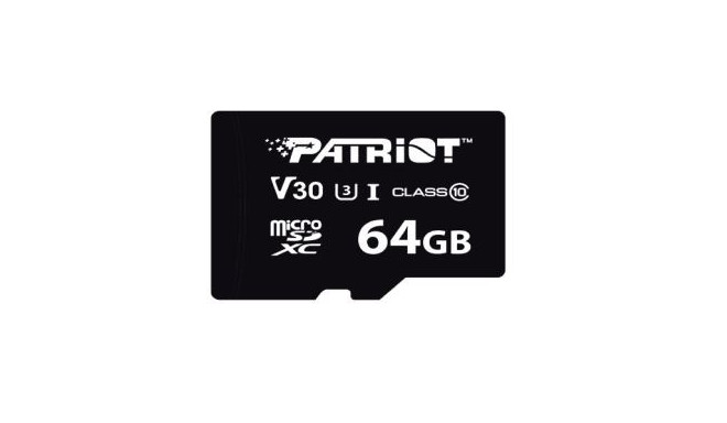Patriot mälukaart microSDHC 64GB VX V30 C10 UHS-I U3