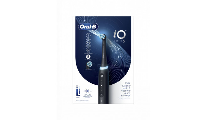 Oral-B Electric Toothbrush iO5 Rechargeable, For adults, Number of brush heads included 1, Matt Blac