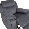 Tugitool GENTRY kiikuv ja pöörlev manuaalne recliner, hall