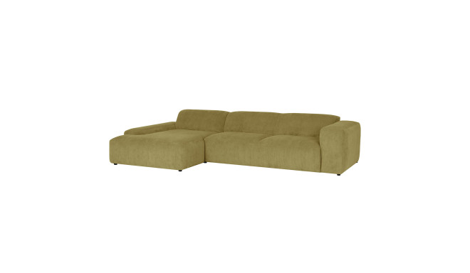 Corner sofa LEHTE 3-seater, left corner, green