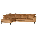 Corner sofa LARTES left corner, brown