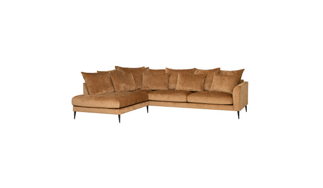 Corner sofa LARTES left corner, brown