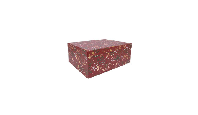 Box ARIEL-8, with a lid 23x16,5xH10cm, red/gold