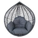 Cushion for hanging chair DROPLET, dark grey