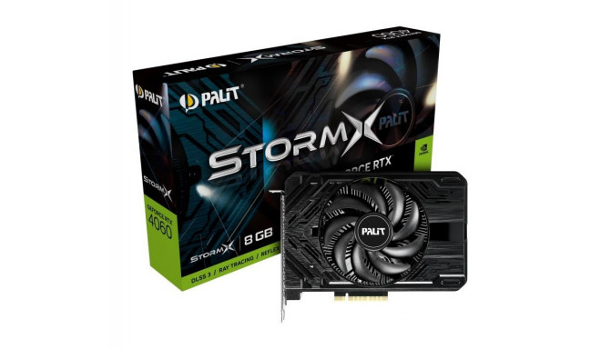 Palit videokaart NVIDIA GeForce RTX 4060 8GB GDDR6 128bit PCIE 4.0 16x Dual Slot Fansink 1xHDMI