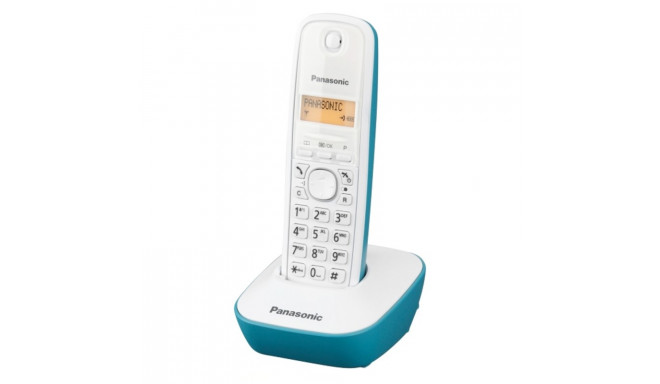 Беспроводный телефон Panasonic Corp. KX-TG1611SPC DECT Белый бирюзовый Янтарь