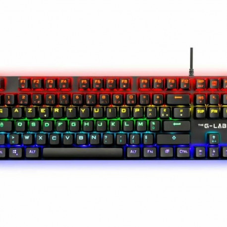 Mänguriklaviatuur The G-Lab Mercury AZERTY Prantsuse Must