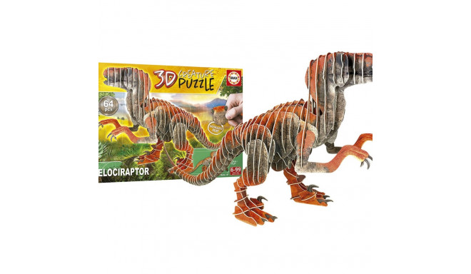3D Puzzle Educa Velociraptor 58 Pieces 3D