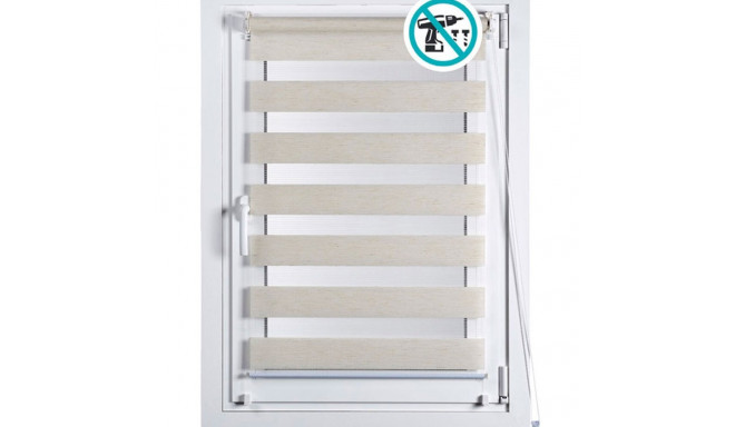 Roller blinds Stor Planet Clip&Fix Night&Day Beige 120 x 180 cm