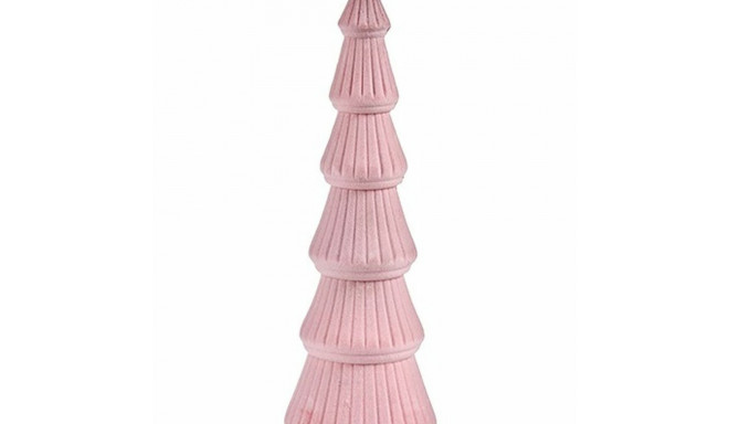 Christmas Tree Velvet Pink Wood 12 x 34,5 x 12 cm (8 Units)