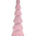 Christmas Tree Velvet Pink Wood 12 x 34,5 x 12 cm (8 Units)