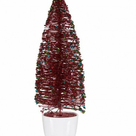 Dekoratiivkuju Jõulupuu Punane Plastmass 10 x 33 x 10 cm (6 Ühikut)