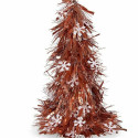 Decorative Figure Christmas Tree Tinsel White Copper polypropylene PET 20 x 30 x 20 cm (48 Units)