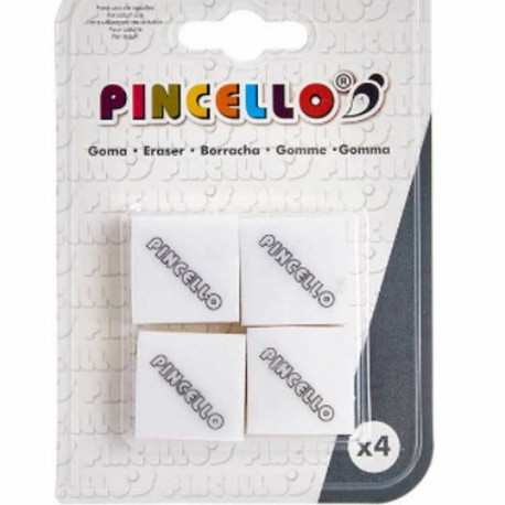Kustutuskummide komplekt Pincello 486 486 Valge 9,5 x 13,5 x 2 cm (12 Ühikut)