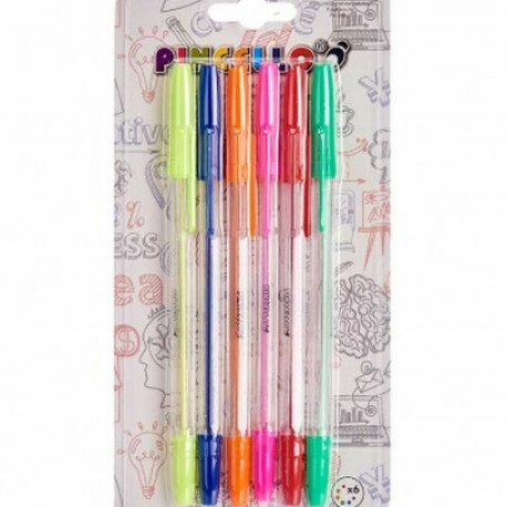 Biro pastapliiatsite komplekt Pincello 492 492 Kollane Sinine Punane Roheline Mitmevärviline Oranž R