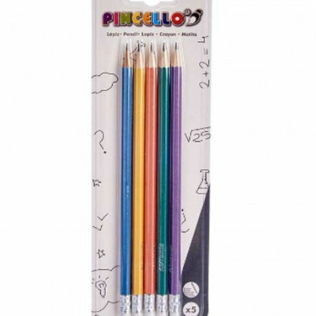 Pencil Set Pincello 499 499 Yellow Blue Green Multicolour Orange Violet Cake (12 Units)