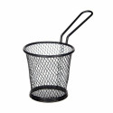 Basket for Presenting Aperitifs Black Metal 16 x 11,5 x 8 cm (12 Units)