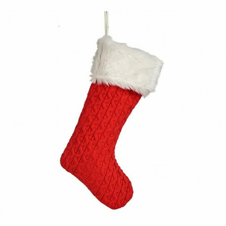 Christmas bauble Krist+ Red Cloth Christmas Stocking 28 x 4 x 46 cm (12 Units)