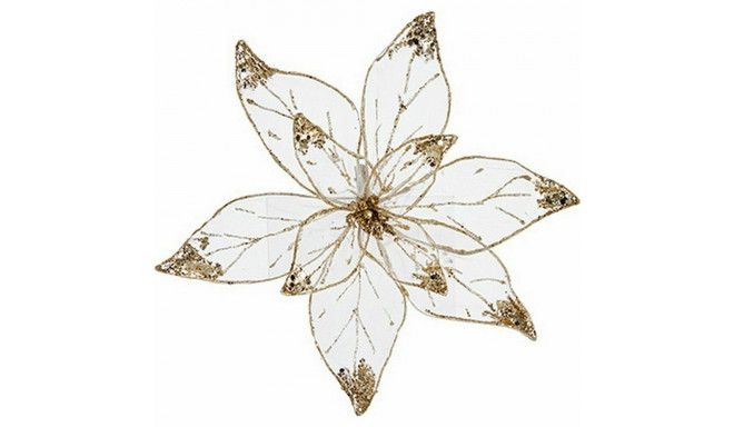 Decorative Flower Golden Plastic 25 x 25 x 7 cm (12 Units)