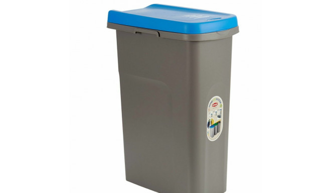 Rubbish bin Stefanplast Blue Grey Plastic 25 L (6 Units)