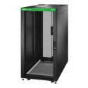 APC EASY RACK 600MM/24U/1000MM , WITH ROOF, SIDE PANEL,CASTORS,FEET AND 4 BRACKETS, NO BOTTOM, BLACK