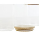 3 Tubs Home ESPRIT Transparent Silicone Bamboo Borosilicate Glass 10 x 10 x 22,3 cm