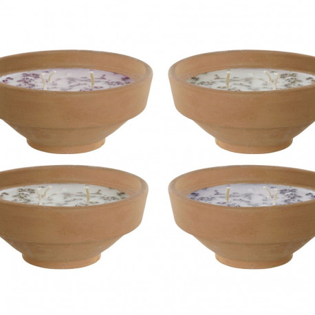 Scented Candle DKD Home Decor Natural Cottage 250 g (4 Units)